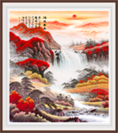 山水画水墨山水画 意境山水画