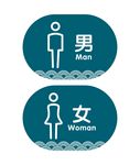 男女卫生间牌