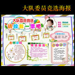 小学生自我介绍大队委员竞选海报