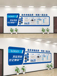 蓝色企业文化墙