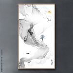 新中式 水墨山水画
