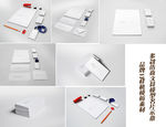 多款仿真文具模型名片示意样机
