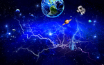 宇宙星空闪电