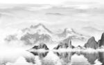 高档 中式新山水画 tif分层