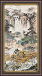 竖幅山水画