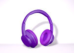 立体耳机图片 紫色