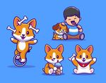 卡通秋田犬