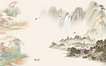 国画山水客厅背景 TIF分层