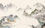 新品 山水客厅背景 TIF分层