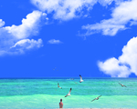 海边蓝天白云