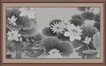 水墨荷花图
