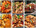 肉蟹煲点餐灯箱