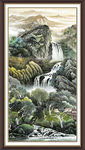竖幅山水画