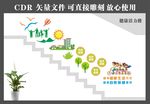 社区文化墙 小区楼道 绿色健康