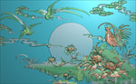 精雕图 花草动物