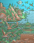 精雕图 山水