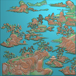 精雕图 山水