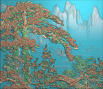 精雕图 松树