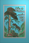 精雕 松树