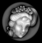 美女头像灰度图
