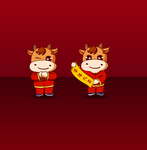 吉祥物  新年 牛年 福牛 新
