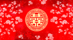 红色婚礼背景图片
