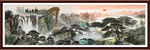 山水画水墨山水画 意境山水画