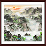 山水画水墨山水画 意境山水画