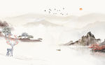 简约新版山水画 TIF分层