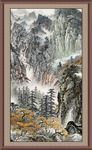 竖幅山水画