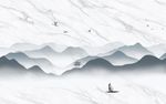水墨山水电视背景墙
