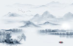 中国风新款现代山水 TIF分层