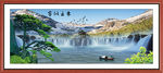 迎客松风景画