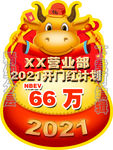2020牛年开门红地贴