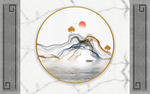 新中式组合岩板背景墙