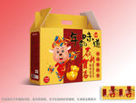 矢量国潮牛年高端礼盒包装设计