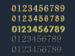 金属数字效果金属字效果