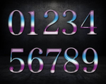 金属字效果金属数字效果