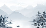 中国风高清山水画 文件分层画