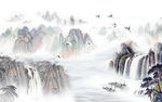 国画高清山水画 文件分层画