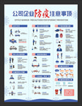 公司企业防疫事项矢量图