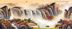 山水画水墨山水画