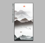 水墨玄关山水玄关装饰画意境山水