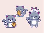 卡通小猫