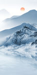 中国风高端玄关山水 TIF分层