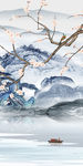 中国风大气玄关山水 TIF分层