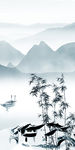 竹子大气玄关画 tif分层