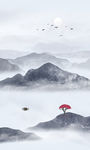 竖式山水画