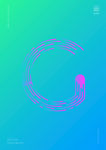创意字母G渐变海报艺术
