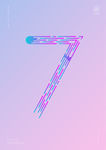 创意数字7渐变海报艺术